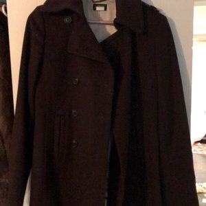 J crew chocolate pea coat with thinsulate Tall